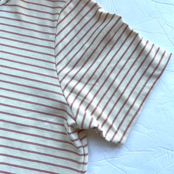 T-Shirt Dress Buffalo Striped Short Sleeve Size Large - Picture 4 of 4